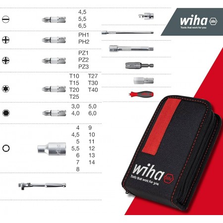 KIT CHAVE BOCA 1/4'' + BI