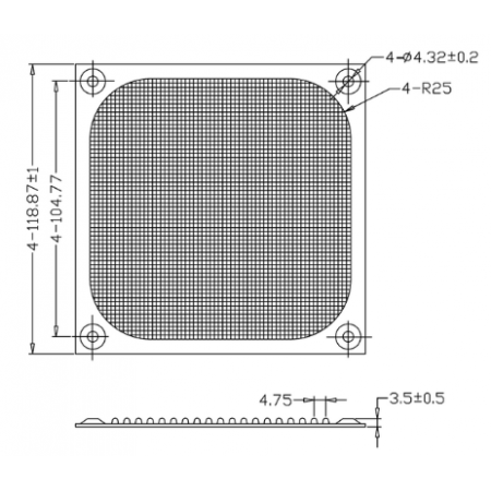 FILTRO METALICO 120X120